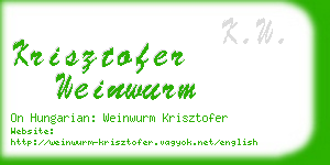 krisztofer weinwurm business card